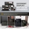 Modern Oversized Modular Sectional Sofa With Ottoman, Seat, Chaise Lounge And Armrest, Sparkling Chenille Fabric Soft Cushion Sofa With 4 Pillows, 4 Pieces Diy Combination Tufted Sofa, No Assembly Required - Black - Image 15