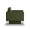 360° Modern Swivel Accent Chairs Round Armchair, Thick Padded Lounge Sofa Upholstered Comfy (Set of 2) - Green - Image 12