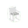 Contemporary 2 Piece Solid Wood Slat Back Patio Dining Chairs - Brown - Image 5