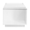 LED Coffee Table, Modern Center Table, Coffee Table With Open Storage Compartment And 2 Hidden Drawers For Living Room - White - Image 11
