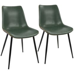 Durango - Industrial Dining Chair (Set of 2) - Black / Green Vintage