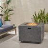 Modern Iron Square Fire Pit With 50, 000 Btu Output - Stone Gray - Image 2
