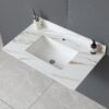 Elegant Vanity Top With Undermount Sink And Backsplash - White Carrara Marble - Image 13