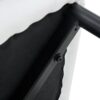 4 Modern Dining Chairs With Stylish Patterned Backrest And Black Metal Legs - White - Image 12