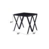 Magenta - Glass Top End Table - Black - Image 3