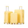 20" / 24" / 28" 3 Pieces / Set Spinner Wheel Luggage, Carry On Suitcase, With Cup Holder & USB Port & Phone Holder - Yellow - Image 26