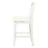 5 Pieces Counter Height Rustic Farmhouse Dining Room Wooden Bar Table Set With 2 Stools And 2 Chairs - White - Image 19