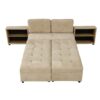 Versatile Sofa Bed Modular Sofa Free Combined Sofa With 2 Storage Racks - Brown - Image 11
