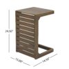 Outdoor C Shape End Table, Patio Table - Gray - Image 3