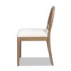Leon - Arched Back & Upholstered Dining Chair (Set of 2) - Ivory White - Image 3