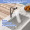Modern 360° Pull Down Kitchen Faucet With 4 Spray Modes, Stainless Steel - Gunmetal Black - Image 4