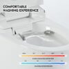 Luxury Smart Toilet With Dryer And Warm Water, Elongated Bidet Toilet With Heated Seat, With Remote Control, Led Night Light, Power Outage Flushing, Soft Close Cover - White - Image 4