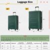 2 Piece Luggage Set With Bags Expanable Spinner Wheels ABS Lightweight Suitcase With Tsa Lock 20" / 28" - Green - Image 3