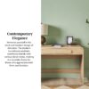 Modern Curved Waterfall Desk With Drawers - Oak - Image 10