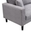 Modern Upholstered Resilience Three Seater Sofa, Comfy Wooden Frame - Light Gray - Image 12