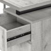 Computer Desk, For Laptop, Left, Right Set-Up, Storage Drawers, Work, Contemporary, Modern - Gray - Image 5