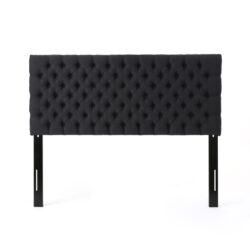 Annecy - Contemporary Upholstered Full / Queen Fabric Headboard - Charcoal Gray
