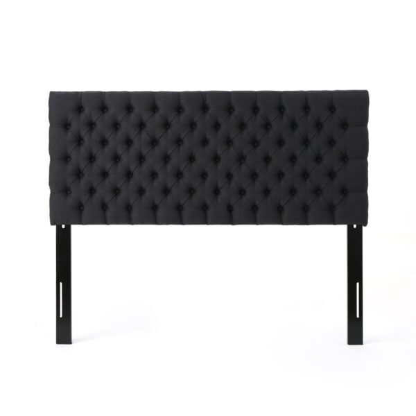 Annecy - Contemporary Upholstered Full / Queen Fabric Headboard - Charcoal Gray