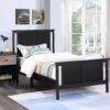 Connelly - Reversible Panel Twin Bed - Black / Vintage Walnut - Image 5