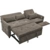 2 In 1 Sofa 3 Seater With Sofa Bed And Reversible Recliner - Dark Gray - Image 16