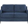 Horatio - Chenille 2 Seater Loveseat - Navy - Image 2