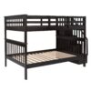 Full Over Full Stairway Bunk Bed With Storage And Guard Rail For Bedroom - Espresso - Image 2