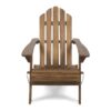 Aurascape - Outdoor Acacia Wood Foldable Adirondack Chair - Dark Brown - Image 5