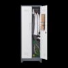 Metal Storage Cabinets, Cleaning Tool Cabinet With Locking Door, Tall Broom Tool Organizer And Storage, Large Storage Cabinet For Kitchen - Gray / White - Image 17