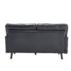 Mid Century Modern Loveseat Sofa, 2 Seater With USB & Removable Pillow Cover - Black - Image 22