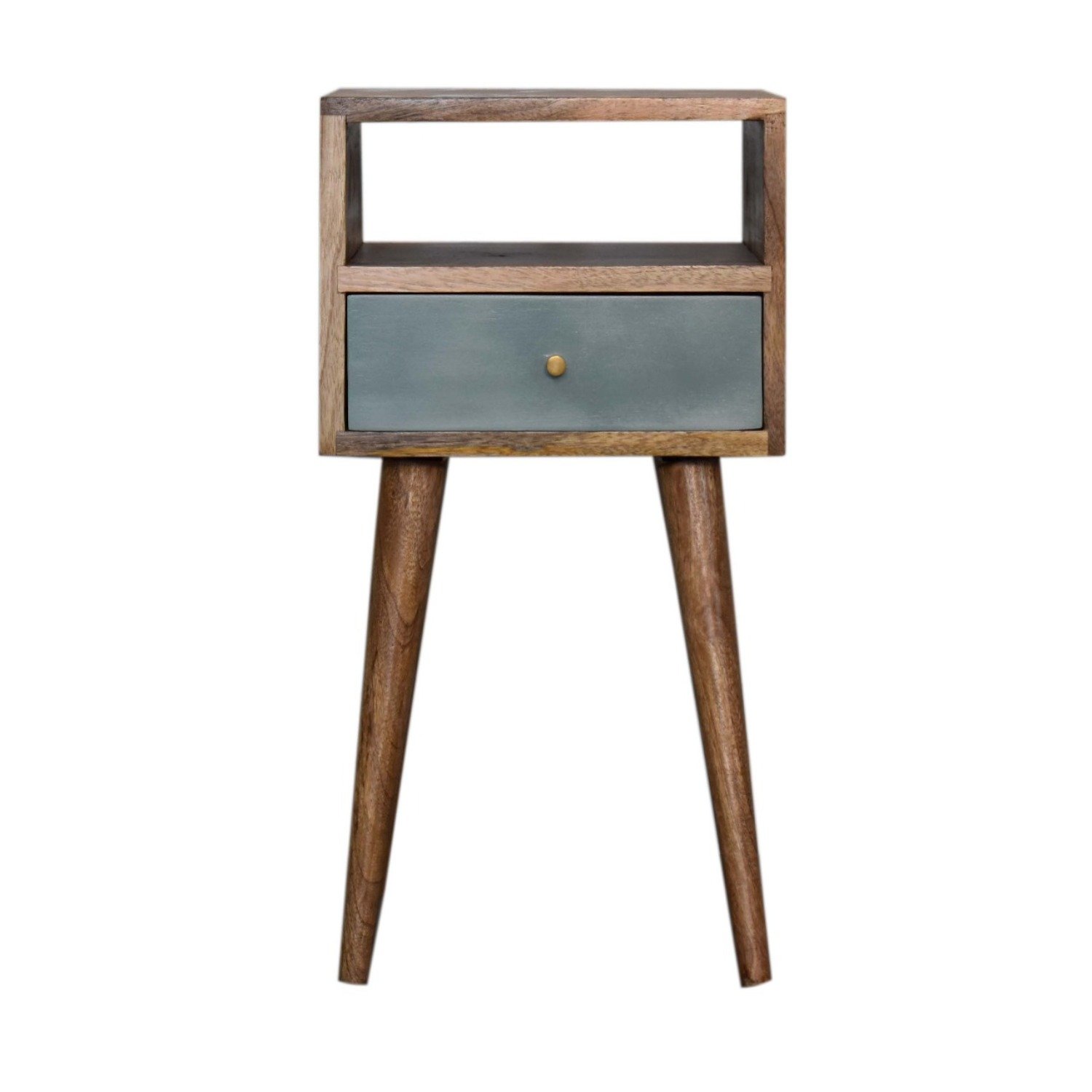 Mini Painted Bedside Table - Lake Green - Image 13