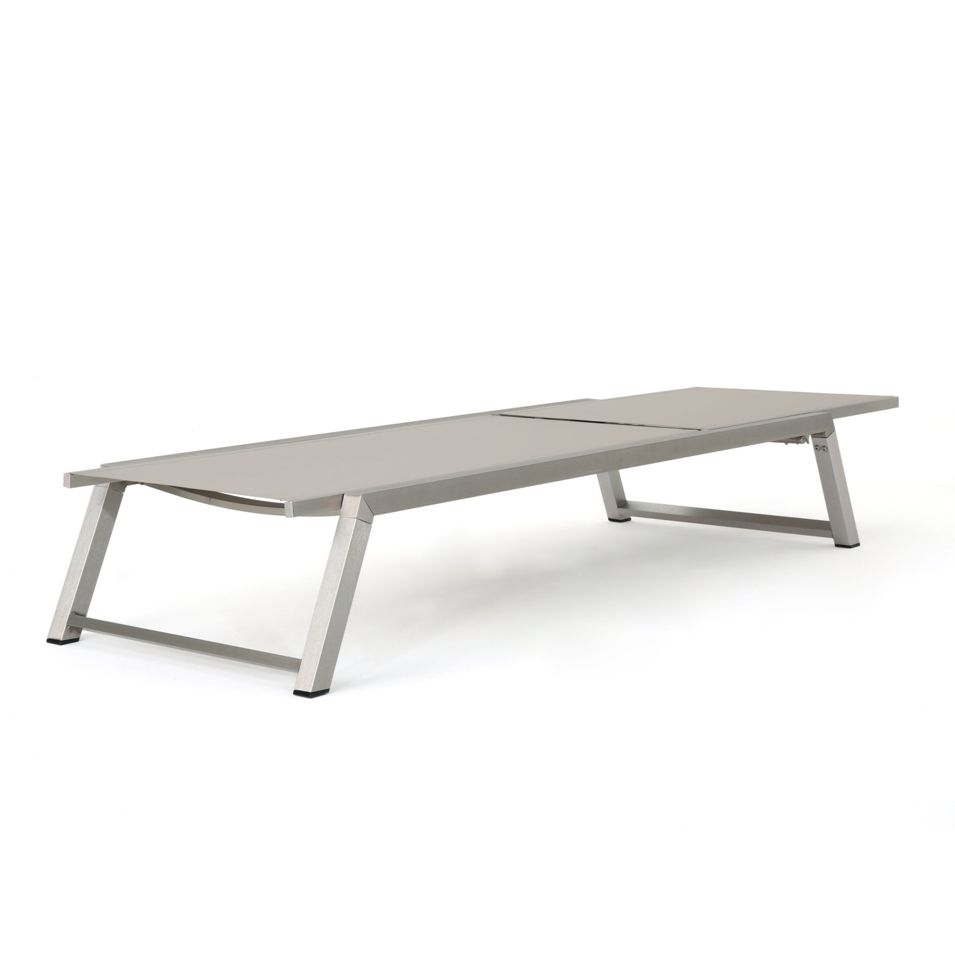 Myers - Modern Chaise Lounge Set With Adjustable Mesh Back - Gray - Image 8