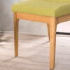Contemporary Fabric Dining Chairs (Set of 2) - Green / Natural Oak - Image 5