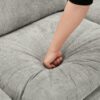 Cozy Upholstered Loveseat Sofa Oversized Comfy Comfy Cloud Sofa Double Cushion Loveseat Sofa Plush Cushion Sofa Couch For Living Room - Light Gray - Image 17