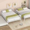 Full Long Over Queen Bunk Bed With Twin Size Trundle - White - Image 14