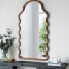 Wood Mirror With Unique Frame - Brown - Image 3