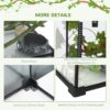 Pawhut - 14 Gallon Reptile Glass Terrarium Tank With Decor Kit Breeding Box Full View With Visually Appealing Sliding Screen Top For Lizards Frogs Snakes Spiders - Black - Image 5