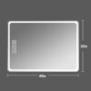 40X32" LED Bathroom Mirror Vanity Mirrors With Front Lights Wall Mounted Anti-Fog Frameless Make Up Mirror With Light Copper Free Silver Mirror Horizontal Or Vertical - Silver - Image 10