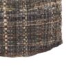 Koki - Handcrafted Fabric Pouf Recycled Denim And Paper Chindi - Khaki - Image 5
