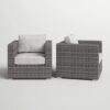 Comfortable Patio Chair With Cushions - Gray Mix - Image 4