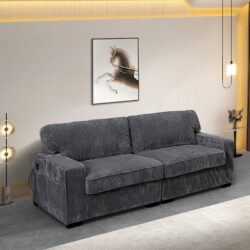 Stationary Loveseat - Gray