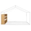 Full Size Bed House Frame With Shelves And Lights - White - Image 2
