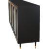 Accent Cabinet Lacquered Wooden Cabinet With 4 Glass Doors Sideboard Buffet Server Cabinet Storage Cabinet, For Living Room, Entryway, Hallway, Office, Kitchen And Dining Room - Black - Image 7