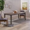 Rustic Farmhouse Dining Table With Square Leg Design - Brown - Image 6