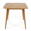 Modern Indoor Square Acacia Wood Dining Table With Toothpick Leg Design - Teak - Image 7
