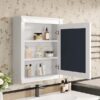 Wall Mounted Bathroom Storage Cabinet With Mirror, Medicine Cabinet With Height Adjustable Shelf, Over The Toilet Space Saver Cabinet - White - Image 20