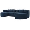Boneless - Couch Modular Sectional Sofa With Deep Seating And Curved Design - Blue - Image 11