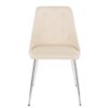 Giovanni - Contemporary / Dining Chair (Set of 2) - Chrome / Cream - Image 5