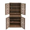 4 Door Cabinet With 1 Drawer, With 4 Adjustable Inner Shelves, Storage Cabinet - Image 5