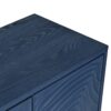 Modern 4 Door Sideboard With Creative Carved Surface And Adjustable Shelves - Light Blue - Image 11