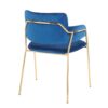 Napoli - Contemporary Chair (Set of 2) - Gold / Blue - Image 4